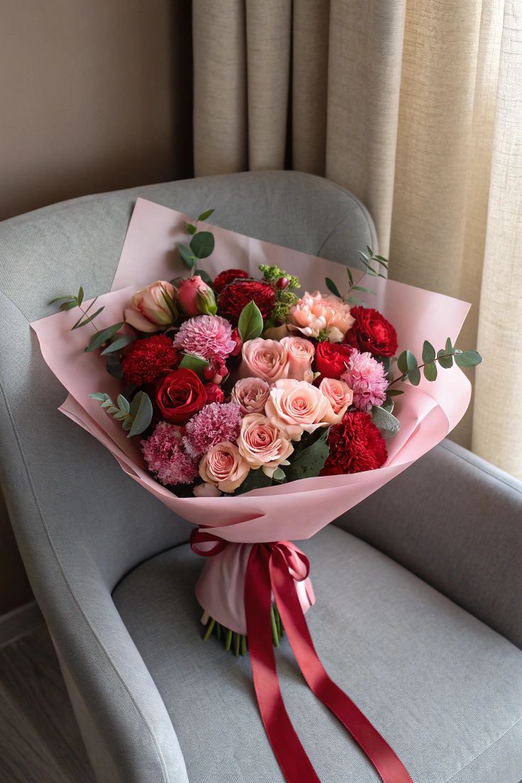 51 розовая роза 50 см изысканная 🌷