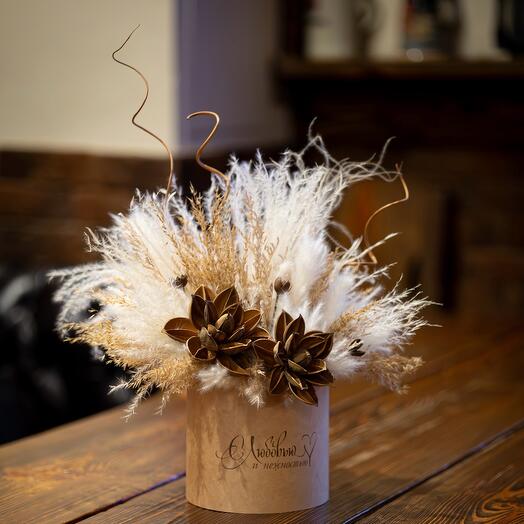 Декор из сухоцветов «Шоколадное искушение»