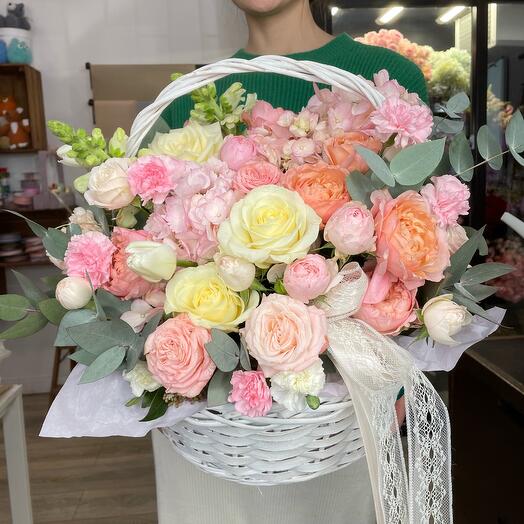 Magic basket with flowers