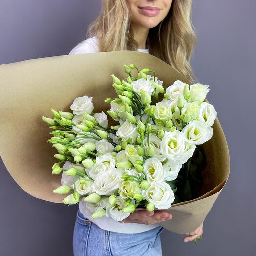 Букет из 9 эустом в крафте