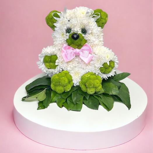Flowers toy Bear White