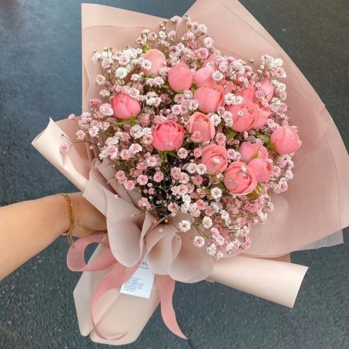 25 розовых роз 50 см великолепных 💖