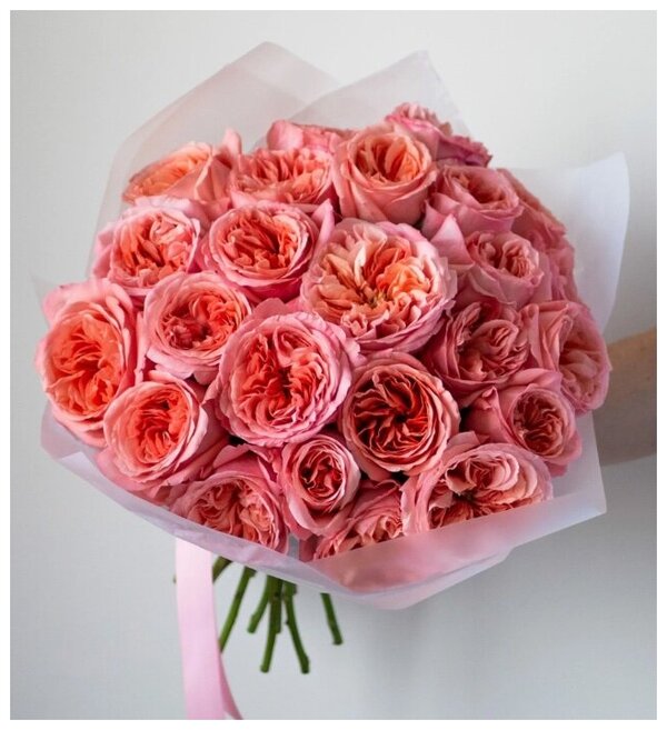 25 пионовидных роз