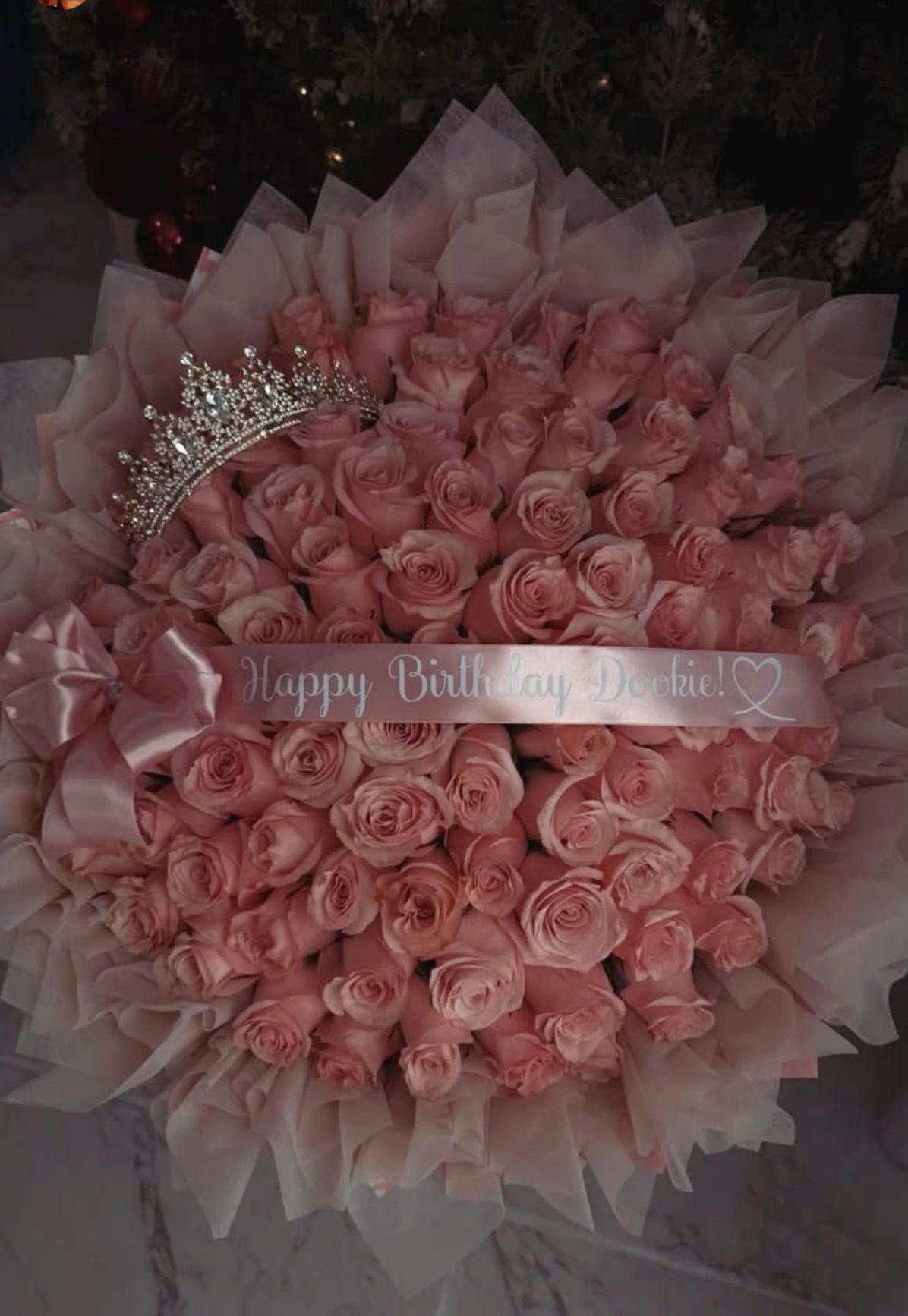 25 розовых роз 50 см элегантных 🌷