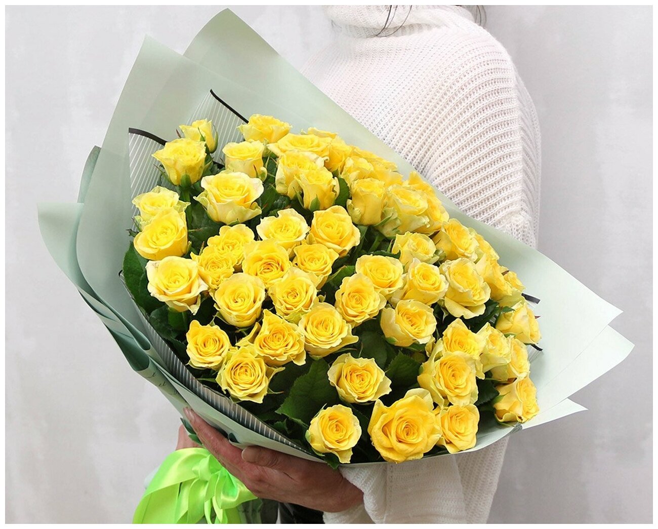 51 желтая роза
