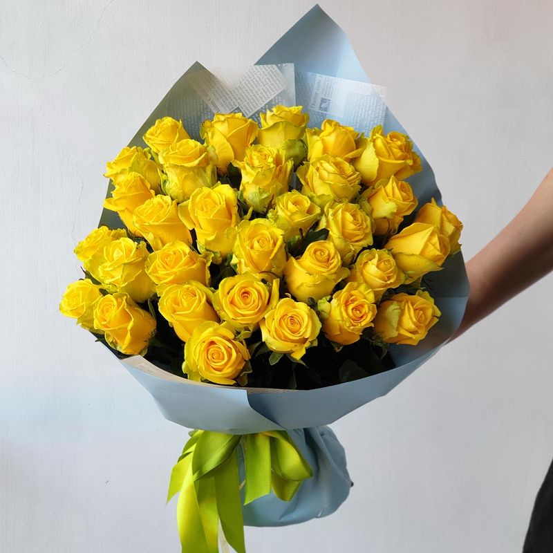 5 yellow roses