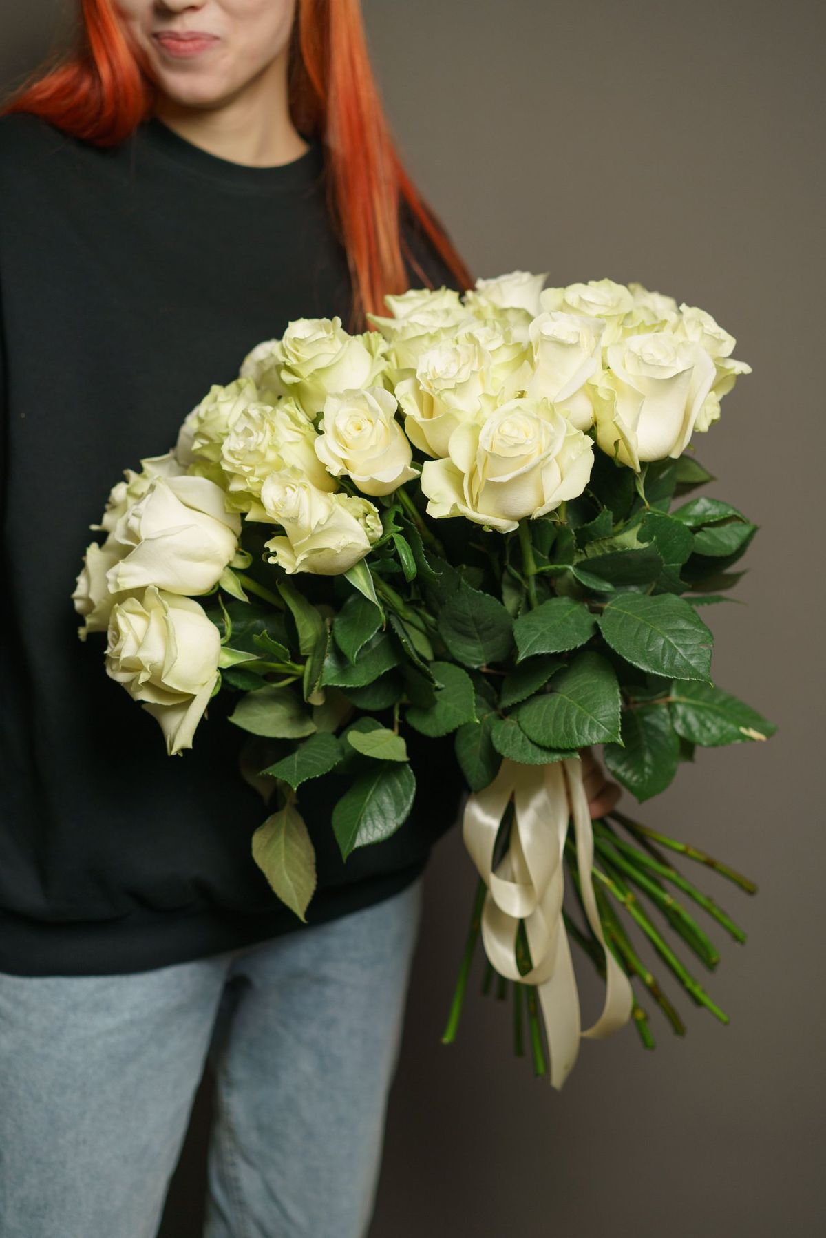 21 белая роз