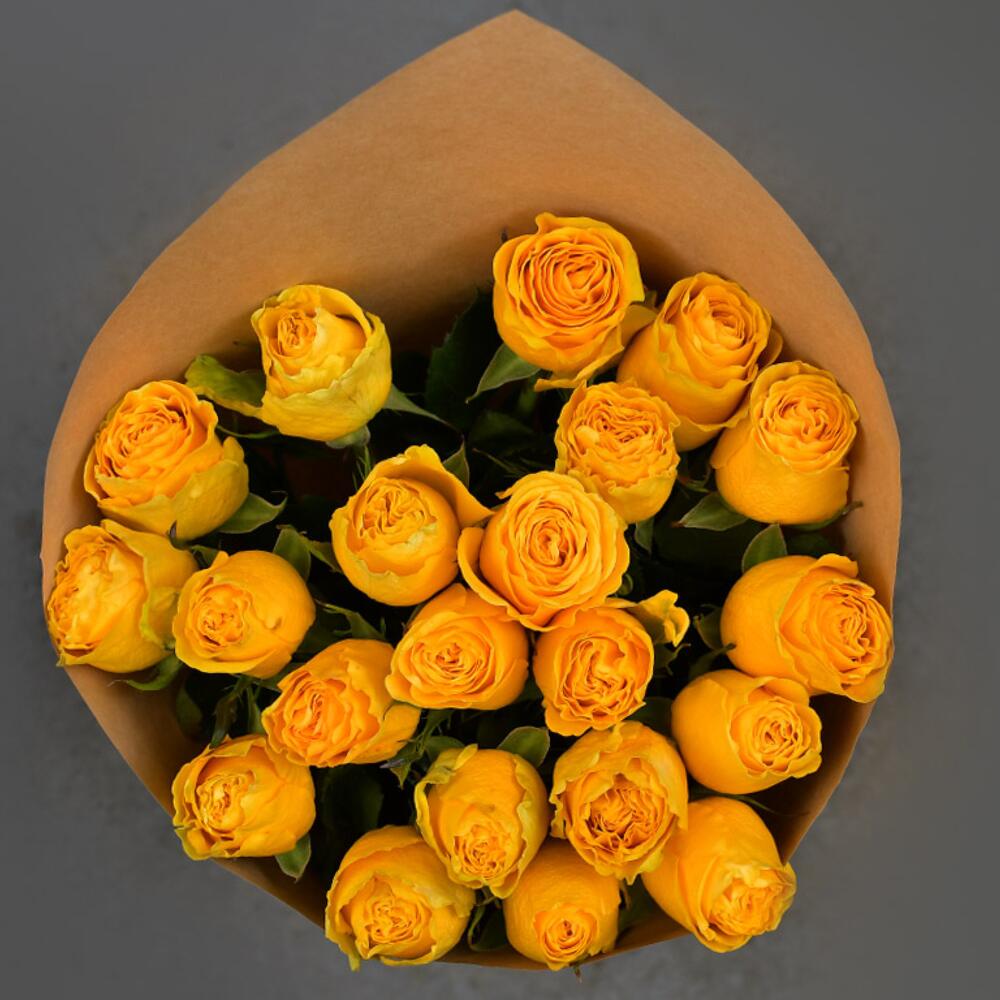 21 yellow roses