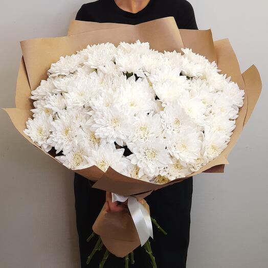 Хризантема белая букет