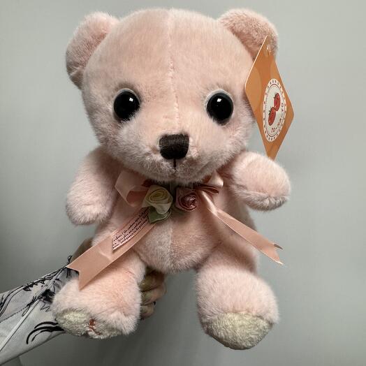 Мишка розовый