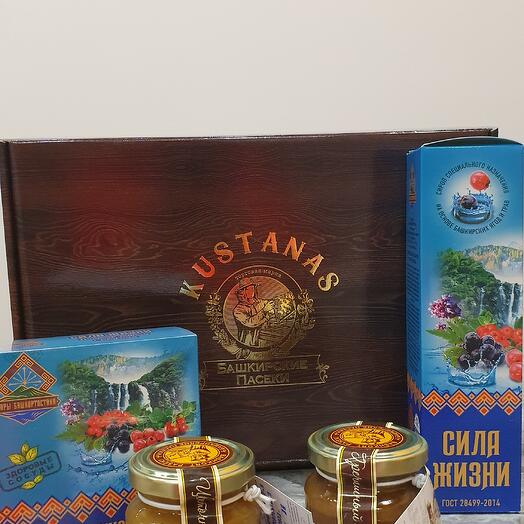 Gift set "Strength of Life" for men and women with honey, tea