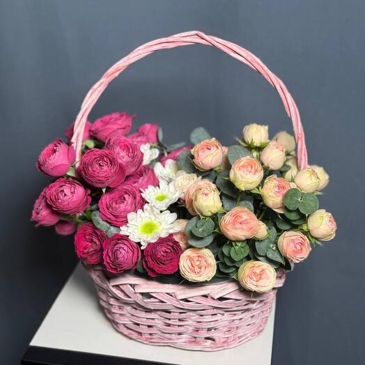 Basket with flowers "Charm"