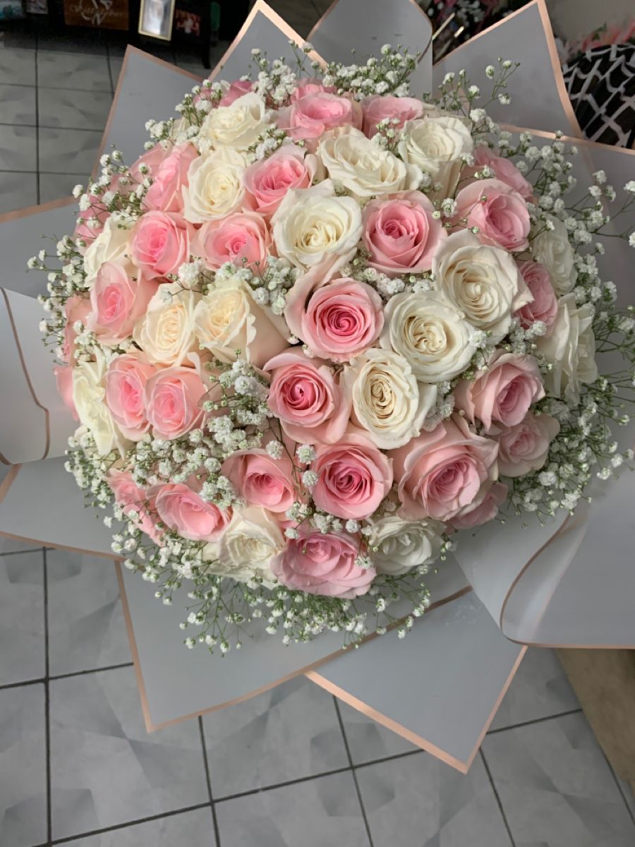 25 Pink Roses 50 cm Luxurious 💎