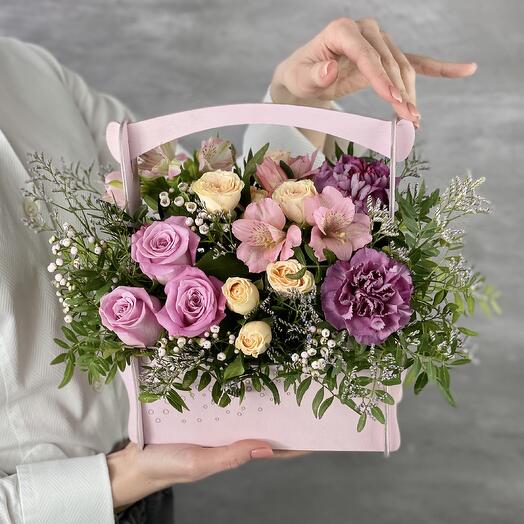 Цветы в ящике Лавандовое лукошко