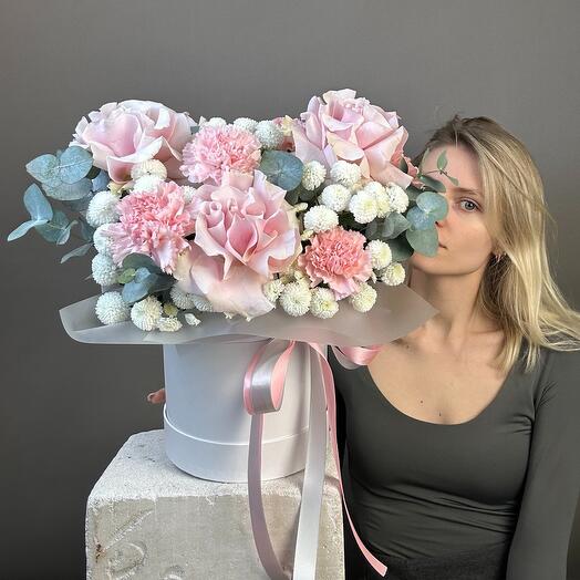 Bubble box with rose