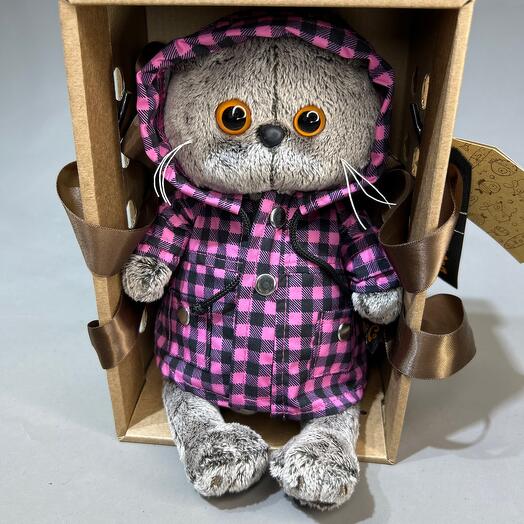 Игрушка « Басик в клетчатом плаще»