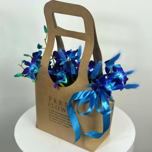 Орхидея дендробиум в сумочке