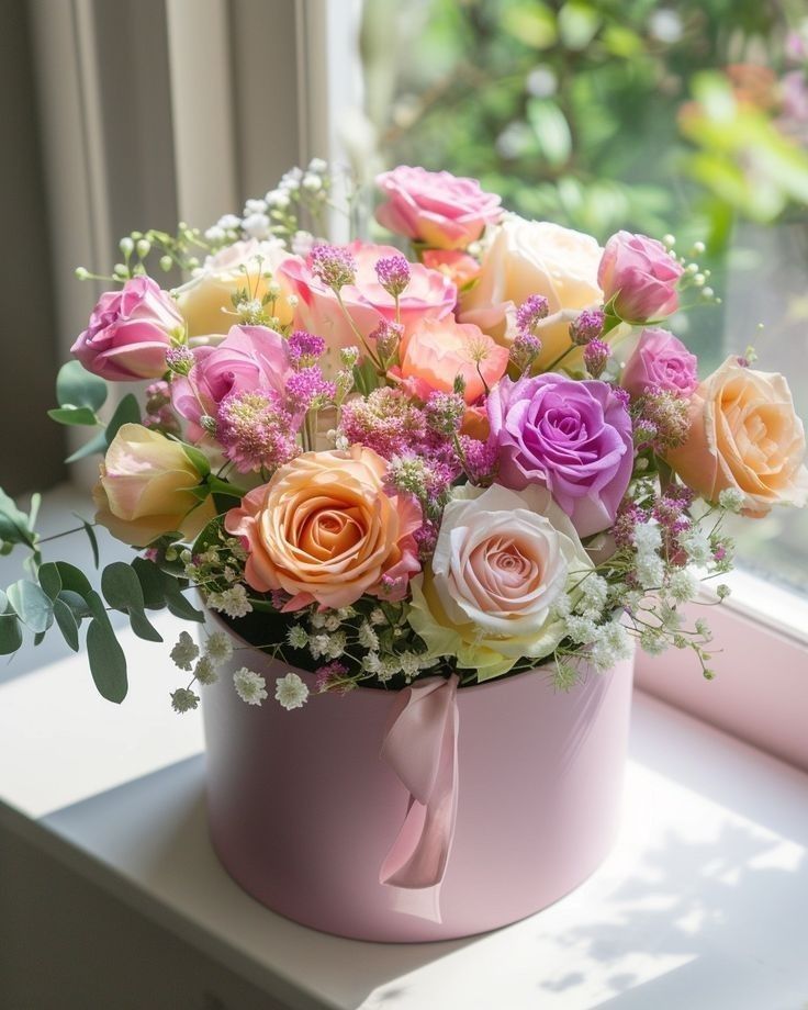 Романтичный сюрприз в корзине 💐