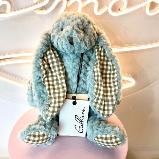 Toy soft bunny turquoise