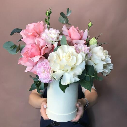 Flowers in the box French rose