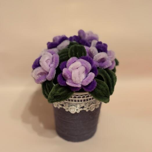 Flower composition "Violet Rosary"