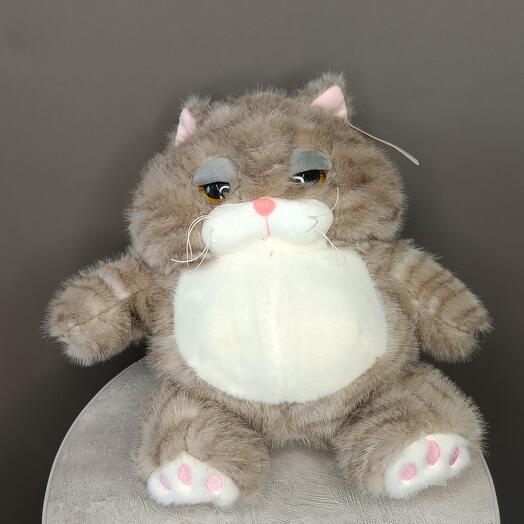 Soft toy cat lazy