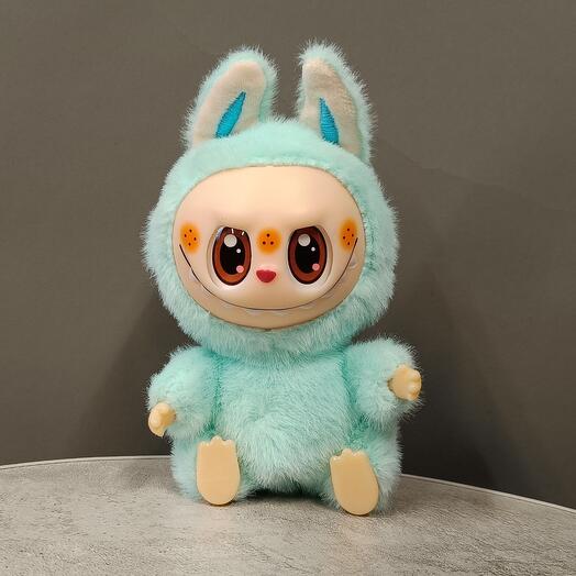 The toy-cranes are turquoise