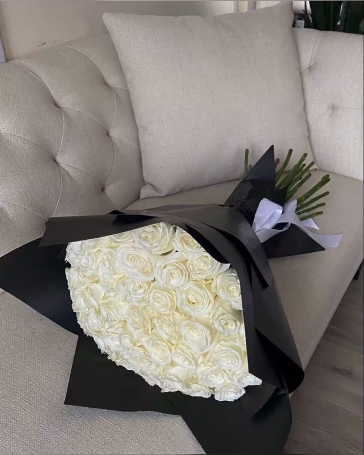 21 white roses