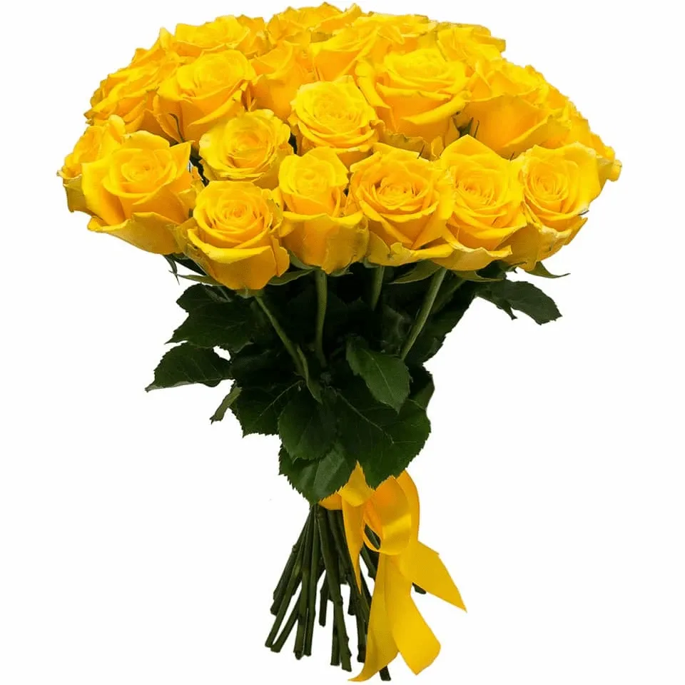 21 yellow roses