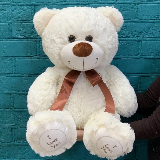 Мягкая игрушка "Мишка Тони" 70 см молочный