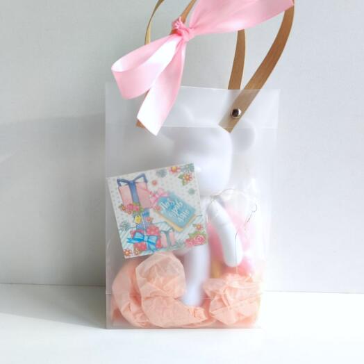 Gift set with a bear and diamond mosaic