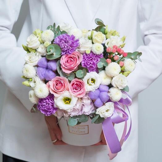 Композиция в коробке «чудесное настроение»