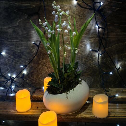 Ароматные ландыши в вазе