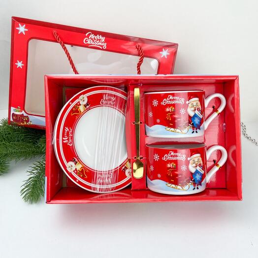 Рождественский Набор посуды на 2 персоны ☕️
