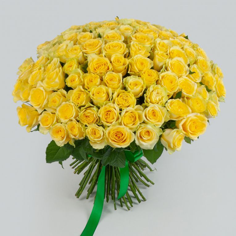 101 желтая роза