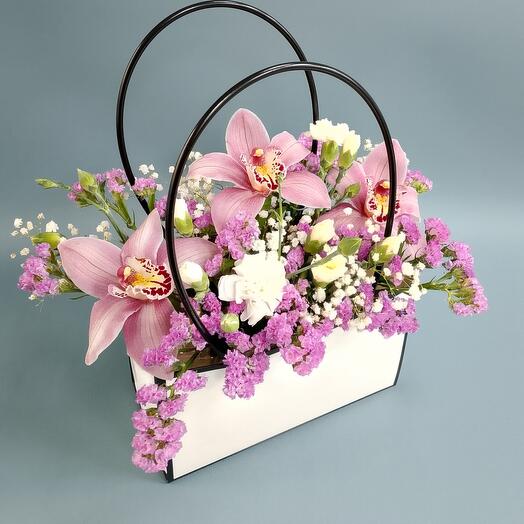 The composition "Orchid in the handbag" to mom, girl's birthday
