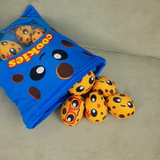 Мягкая игрушка Печенье для девочек и мальчиков / Велюровая Печенье для малышей KiDWoW темно-синий 45см