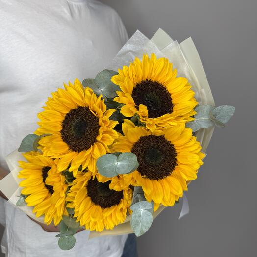 Солнечный букет из подсолнухов 🌞